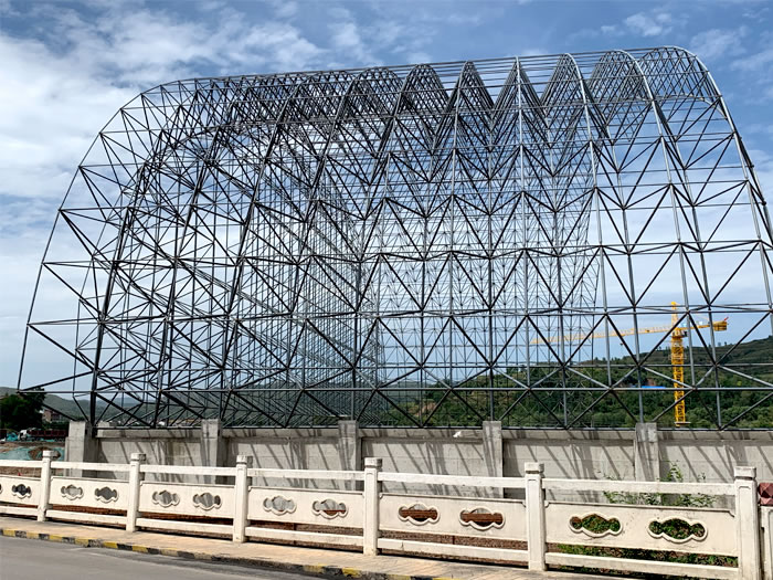 莆田山寨矿储煤棚网架